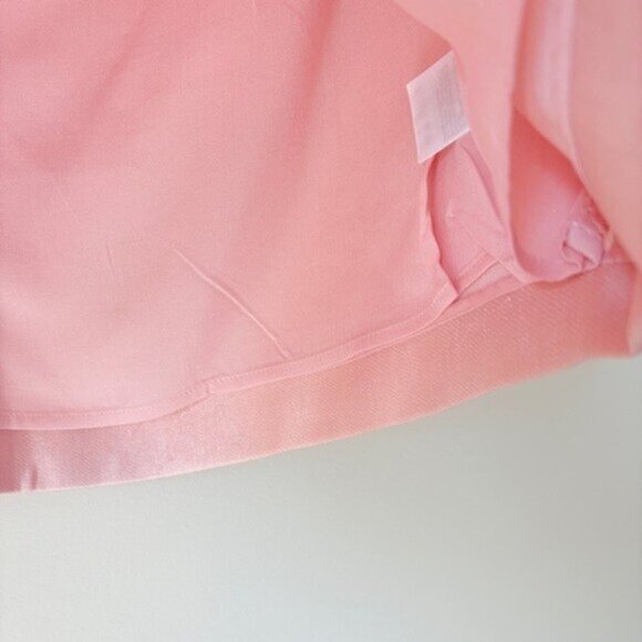 NEW Reformation Mika Two Piece Skirt Set Bubblegum Pink Sheen | US 4 UK 8 - Picture 13 of 16